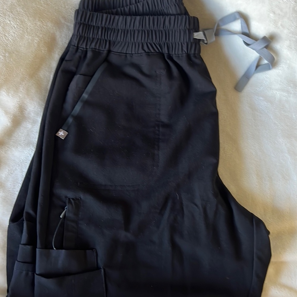 Figs black high waisted Zamora jogger.